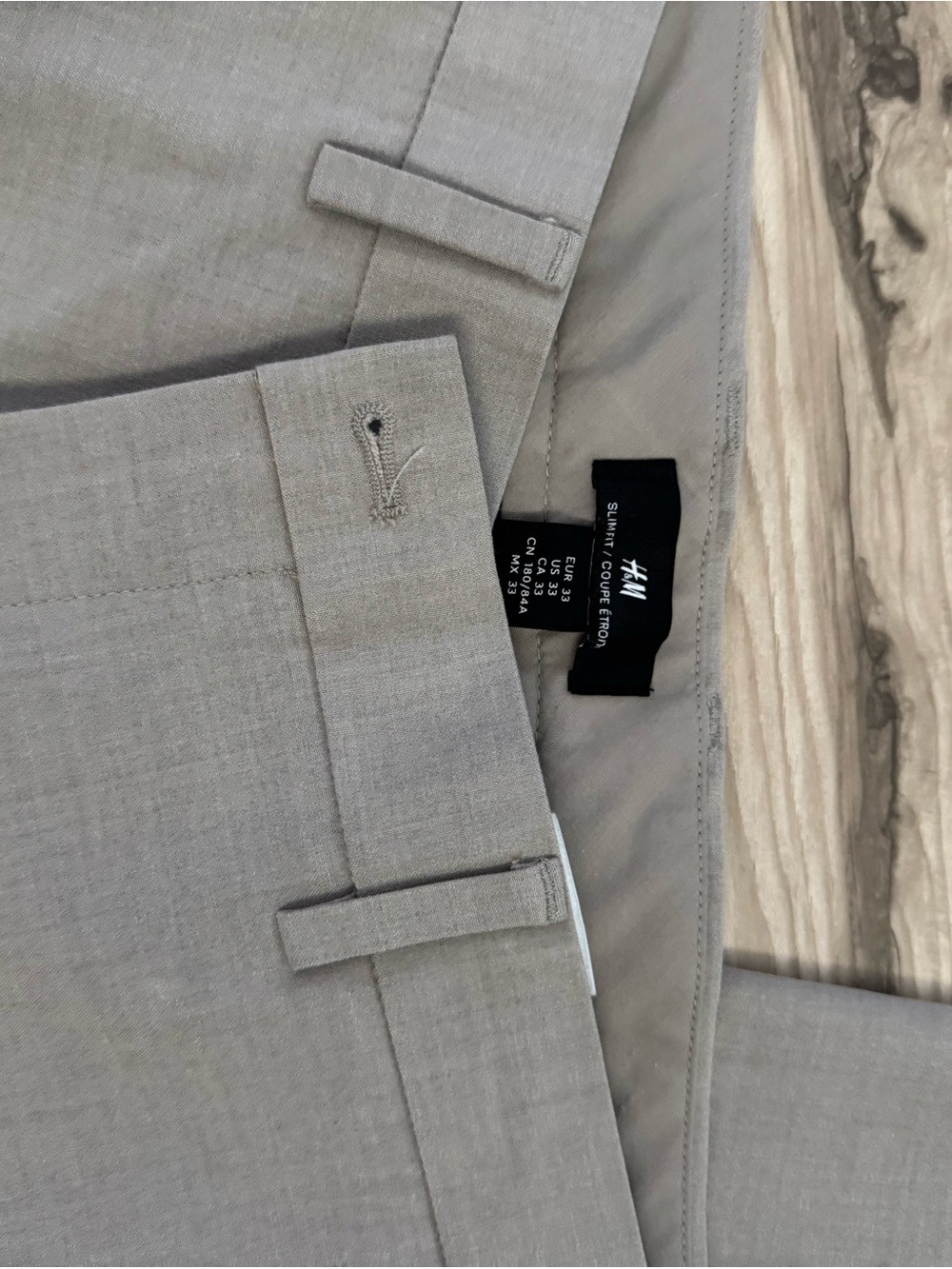 H&M Gray Slim Dress Trousers